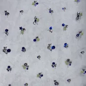 Blue Tulle with Sequinned Flowers