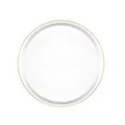 BrimWare Basic 6" Dessert Plates (White / Gold) - 10 ct.