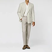 DRAGO Ivory & Ecru Wool, Silk & Linen Houndstooth Jacket — Hall Madden