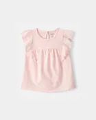 Toddler Girl Eyelet-Sleeve Top - Pink