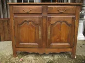 18th century French oak buffet / server 2 drawers over 2 doors 20 by 47 inches 39 inches tall