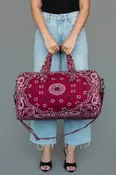Burgundy Bandana Duffel