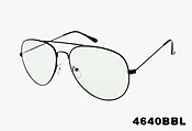 4640BBL - Wholesale Metal Tear Drop Aviator Blue Light Glasses