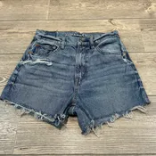 American Eagle Highest Rise Cut Off Denim Shorts Size 2 EUC