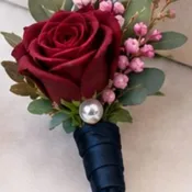 Crimson Rose Boutonniere