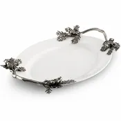Acorn Oak & Leaf  Stoneware Tray - Small