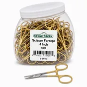 4" Scissor/Forceps - Large Loop - Gold - Display Jar of 60