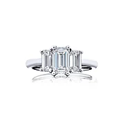1.00 ct. GIA-Certified Emerald-Cut Diamond Ring in Platinum