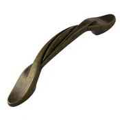 GlideRite Hardware 87340-AB-1 Twist Cabinet Pull, 3", Antique Brass Finish