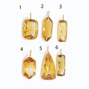 Citrine 14K Gold Pendants