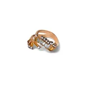 Abstract Ruched Ring