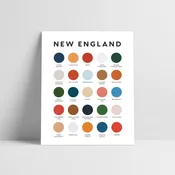 New England Color Palette Print