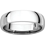 14k White Gold 5mm Comfort Fit Band