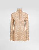 Bluse aus Chantilly-Spitze