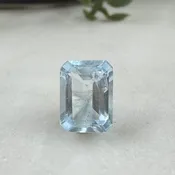 1.85 CT Natural Blue Topaz Emerald Cut Loose Gemstone 8x6mm