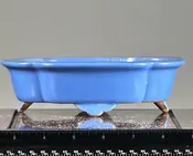 Glazed Mokko Shape Japanese Bonsai Pot by Shibakatsu STJP1067