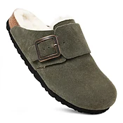 Atlas Fur Lined Leather Clogs