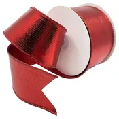 2-1/2″ WIRED LAMÉ 10YD Red