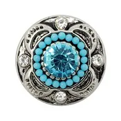 Beaded Turquoise Treasure Snap