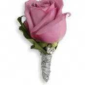 Roses And Ribbons Boutonniere - by Collene's Crafts-N-Flowers