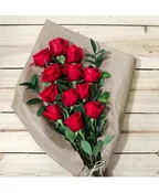 12 RED ROSES WRAPPED