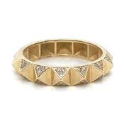 0.13carat Diamond Pave Studded Gold Band Ring