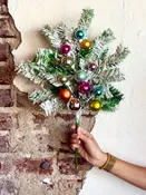 20" SNOW GLITTER/BALL RETRO PICK