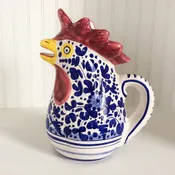 Blue Arabesco Chicken Pitcher