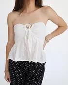 Better Perspective Strapless Open Front Top
