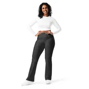 Black Denim Yoga Pants w/ Pocket