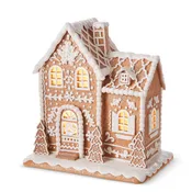 12.5” LIGHTED GINGERBREAD HOUSE