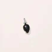 Black Onyx Teardrop Charm