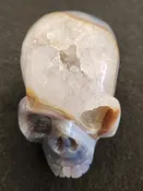 Druzy Banded Agate Skull