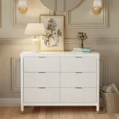 Brimsley Tambour 6-Drawer Assembled Dresser (46")