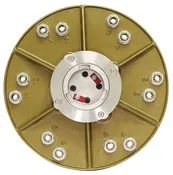 Hexplateâ„¢ 15" Plate with SuperClutchâ„¢ 12 Gold Diamond Pins Coarse HEX1712CCLT