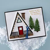 Ski Lodge Etched Dies by Simon Hurley