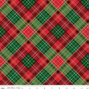 Poinsettias at Christmas Multi Plaid