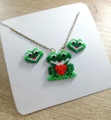 Necklace And Ear Rings Set – Miyuki Frogs (SO)