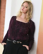 Agatha Liquid Jersey Top - Gamay Serpent Print