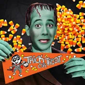 Pee-wee Trick-or-Treating Pennant