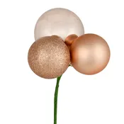 EXT-Accent, Ornament, 3-Ball, Latte