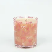 #072 Pink Bow Candle