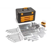 GearWrench®; 80972 243 Pc. 12 PointMechanics Tool Set in 3 Drawer Storage Box