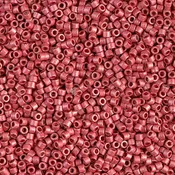 11/o Delica DB 1841F Lt  Cranberry frosted Dura Coat