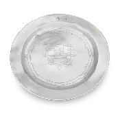 17th Century Silver Paten with Bacon Arms