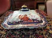 Antique Wedgwood Corea Colored, Hand Painted Over Transfer #3 Covered Tureen — Sir Richards Antiques & Fine Art Center ~ Est. 1971