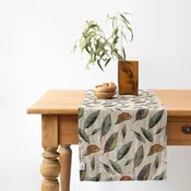 Golden Fall Linen Table Runner - Natural