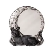 Alchemy of England Night Cat Crescent Moon Wall Mirror – Gothic Black Cat Resin Mirror