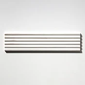 Bianco Dolomiti Classic Honed Flute Trim Marble Accent Tiles 6x24