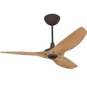 Rad Smart Indoor Ceiling Fan With 52 Inch Span And Built In SenseMe Automation Setting Laid Back Room Vibe Through Silent Airflow Premium Caramel Bamboo Blades Bronze Hardware And Led Upgrade Ready